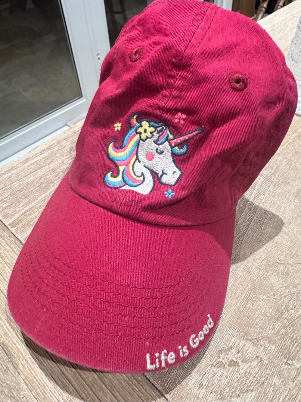 Life Is Good Raspberry Pink Unicorn Cap